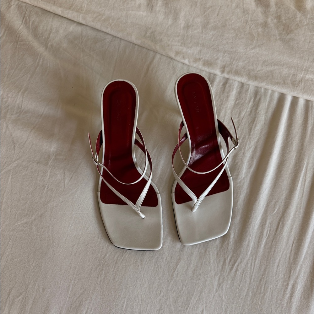 By Far White Thong Sandles